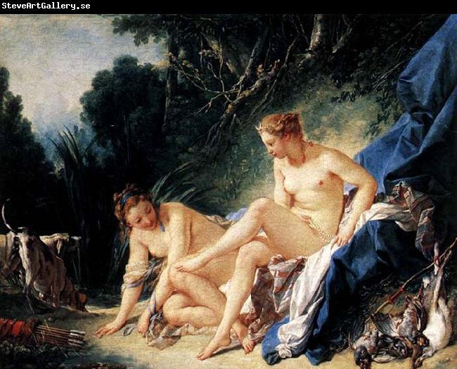 Francois Boucher Diana Resting after her Bath